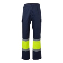 pantalón a.v. velilla 303003 en marino/amarillo fluor