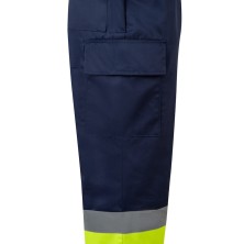 pantalón a.v. velilla 303003 en marino/amarillo fluor