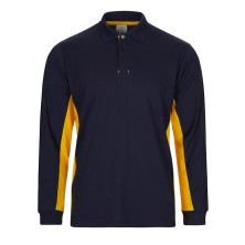 polo m/l velilla 105514 en azul navy/amarillo