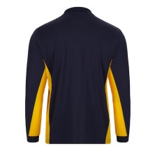 polo m/l velilla 105514 en azul navy/amarillo