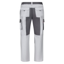 pantalon velilla 103020b en blanco/gris