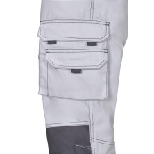 pantalon velilla 103011b en blanco/gris