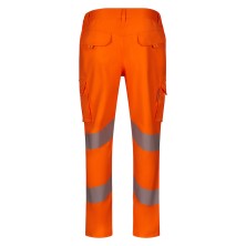 pantalón stretch a.v. velilla 303009s en naranja fluor