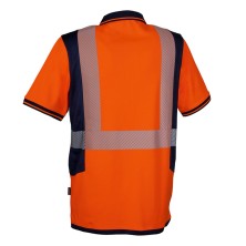 polo a.v. cofra tilcara v651 en naranja fluor