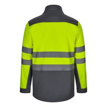 chaqueta softshell a.v. velilla 306006 en gris/amarillo fluor