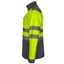 chaqueta softshell a.v. velilla 306006 en gris/amarillo fluor