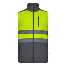 chaleco a.v. velilla 305906 en gris/amarillo fluor