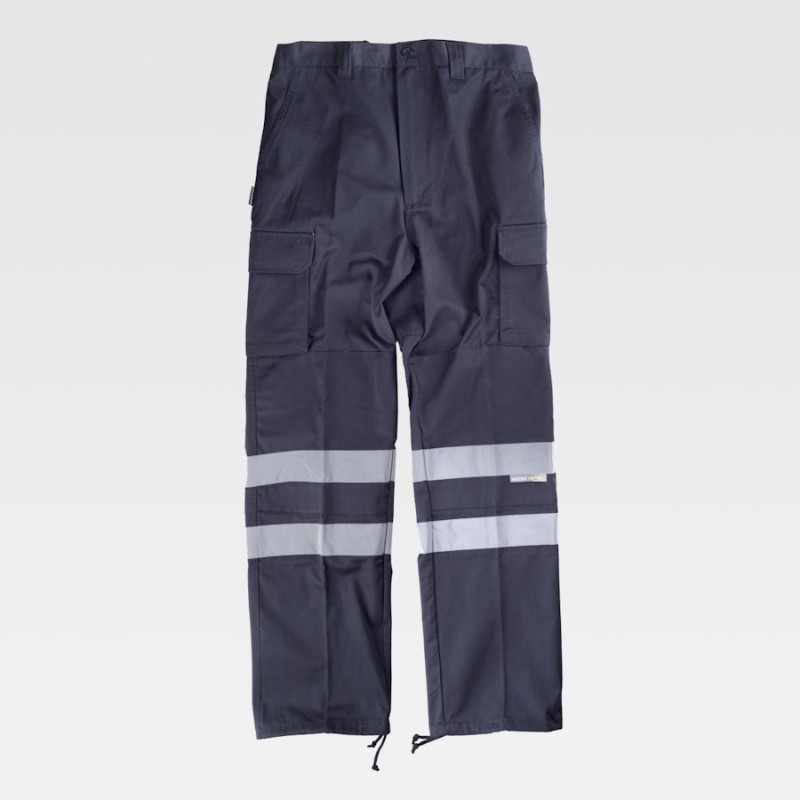 Pantalon refuerzos c/cintas marino workteam c4016