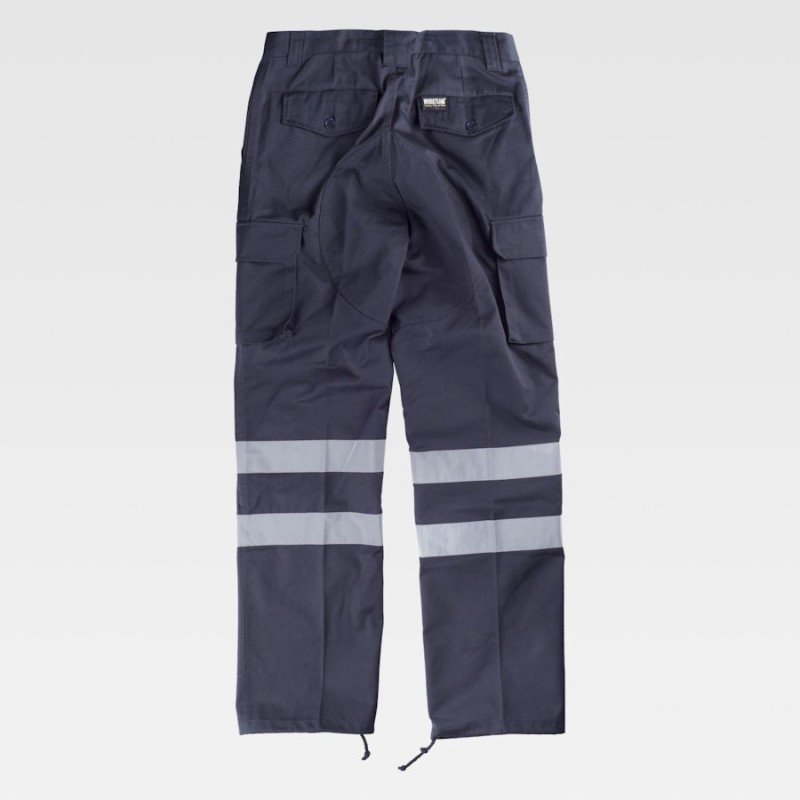 Pantalon refuerzos c/cintas marino workteam c4016
