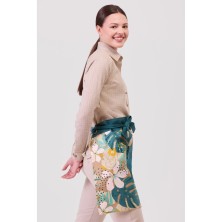 delantal frances workteam m757 en hojas tropicales/verde oscuro