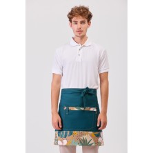 delantal frances workteam m759 en verde oscuro/hojas tropicales