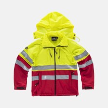 chaqueta a.v. workteam s9525 en rojo/amarillo