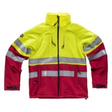 chaqueta a.v. workteam s9525 en rojo/amarillo
