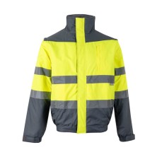 cazadora a.v. velilla 161 en amarillo fluor/gris
