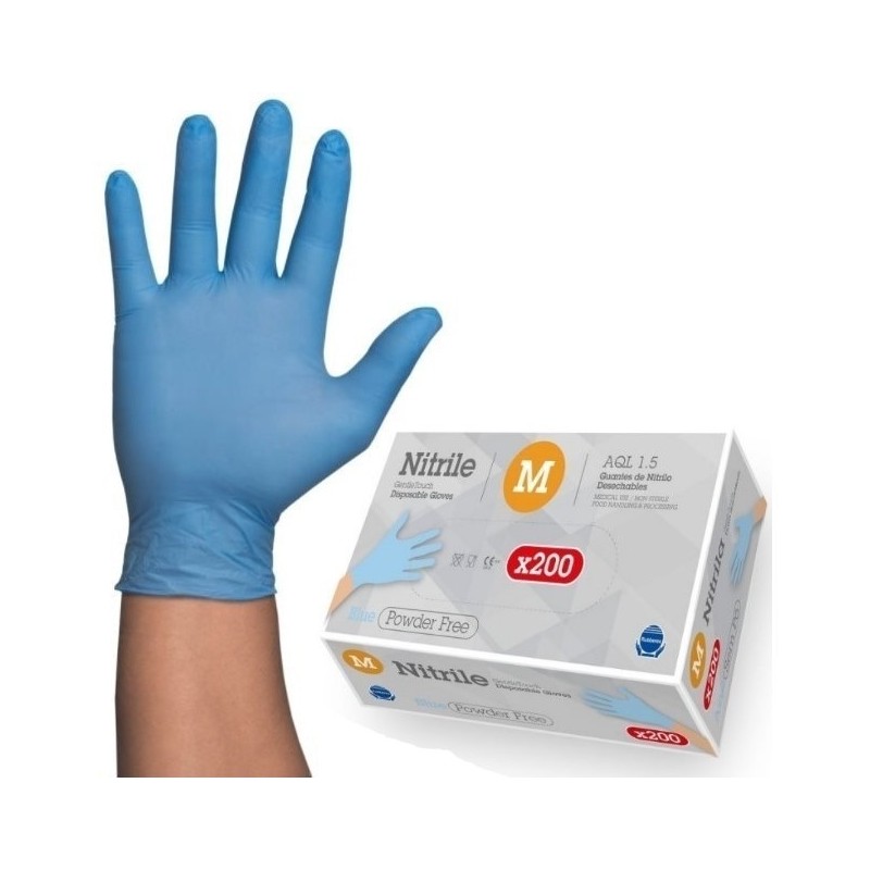 Guante rubberex nitrilo g.touch 3,5gr azul (200 unds)
