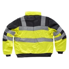cazadora workteam c3750 en negro/amarillo fluor