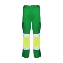 pantalón stretch a.v. roly daily 9312 en verde jardin/amarillo fluor