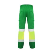 pantalón stretch a.v. roly daily 9312 en verde jardin/amarillo fluor