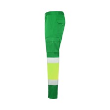 pantalón stretch a.v. roly daily 9312 en verde jardin/amarillo fluor