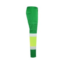 pantalón stretch a.v. roly daily 9312 en verde jardin/amarillo fluor
