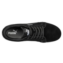zapatilla puma iconic suede black low 640010 en negro
