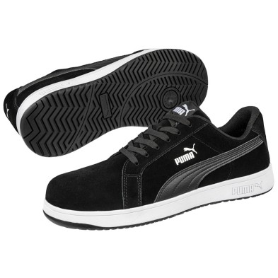 ZAPATILLA PUMA ICONIC SUEDE BLACK LOW 640010