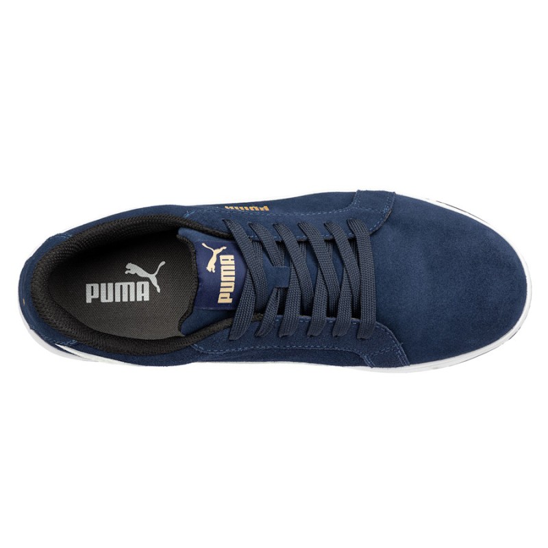 Zapatilla puma iconic suede navy low 640020