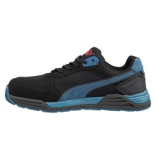 zapatilla puma frontside black blue low 644660 en negro/azul