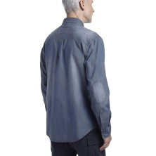 camisa m/l diadora denim en azul