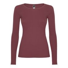camiseta m/l mujer roly extreme 1218 en rojo baya