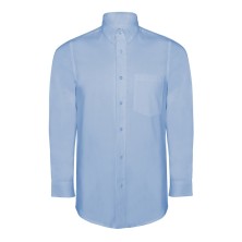 camisa m/l roly oxford 5507 en celeste