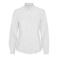 camisa m/l mujer roly oxford 5068 en blanco