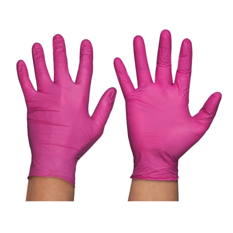Guante rubberex nitrilo g.touch 3,5gr rosa (100 uds)