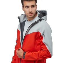 softshell roc neige rn2010003 en rojo/gris claro