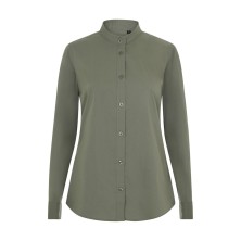 camisa m/l mujer velilla 405015s en verde oliva claro