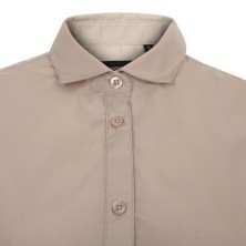camisa m/l mujer velilla 405011 en beige claro