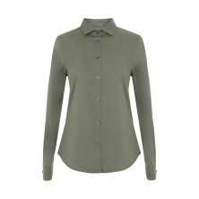 camisa m/l mujer velilla 405019s en verde oliva claro
