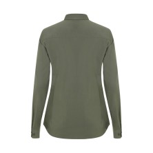 camisa m/l mujer velilla 405019s en verde oliva claro