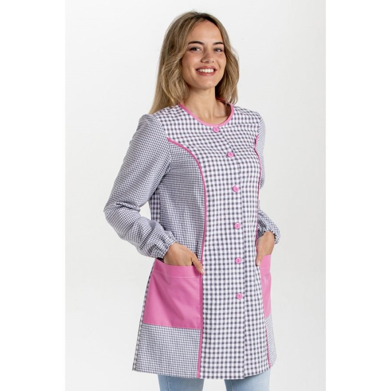Bata maestra dyneke cuadro gris 8317209