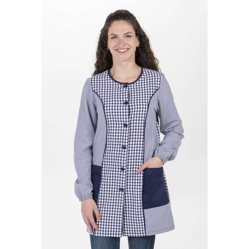 Bata maestra dyneke cuadro gris 8317209