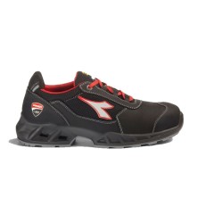 zapatilla diadora shark engine low s1ps en negro/rojo