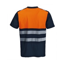camiseta a.v. kapriol en naranja/azul