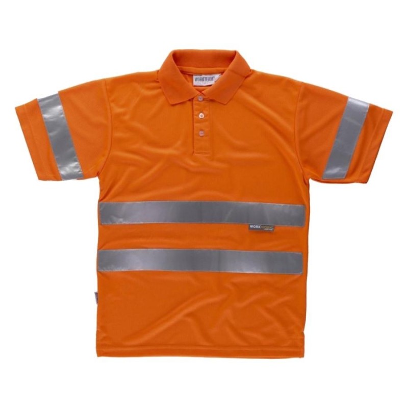 Polo mc alta visibilidad workteam c3880