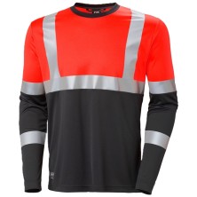 camiseta a.v. m/l helly hansen addvis 79255 en rojo/ebano