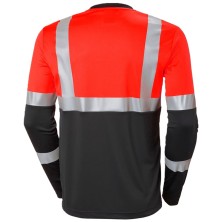 camiseta a.v. m/l helly hansen addvis 79255 en rojo/ebano
