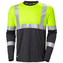 camiseta a.v. m/l helly hansen addvis 79255 en amarillo/ebano