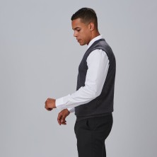 chaleco garys pico 102200 en gris marengo