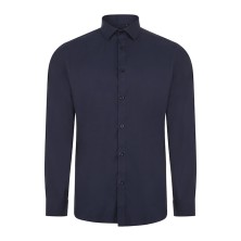 camisa m/l velilla stretch 405017s en azul navy