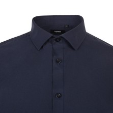 camisa m/l velilla stretch 405017s en azul navy
