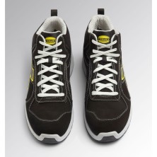 bota diadora run net airbox mid s3s en negro/negro